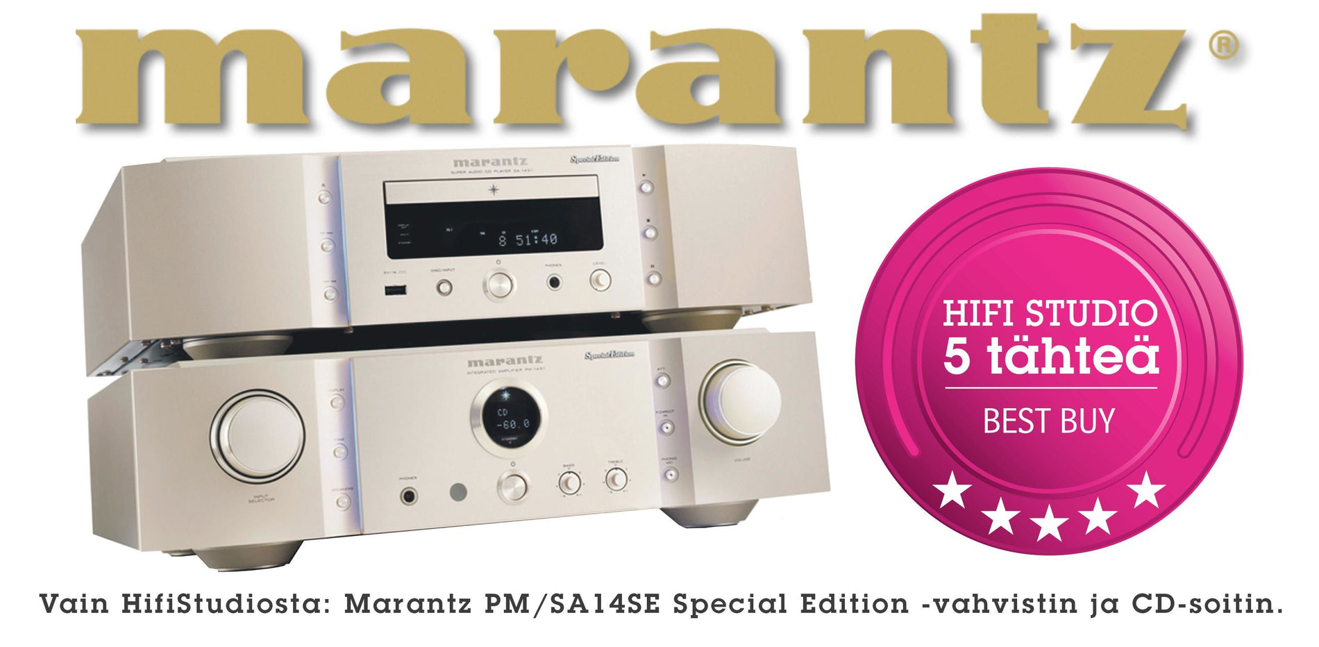 Testissä: Marantz PM-14SE-vahvistin ja SA-14SE-sacd-soitin