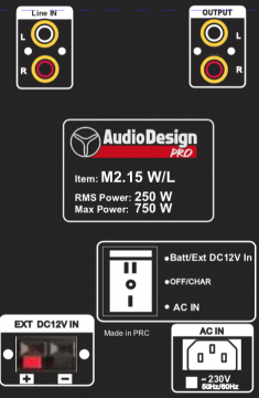 Audio Design Pro - M2 M15WL - Karaokekokonaisuus